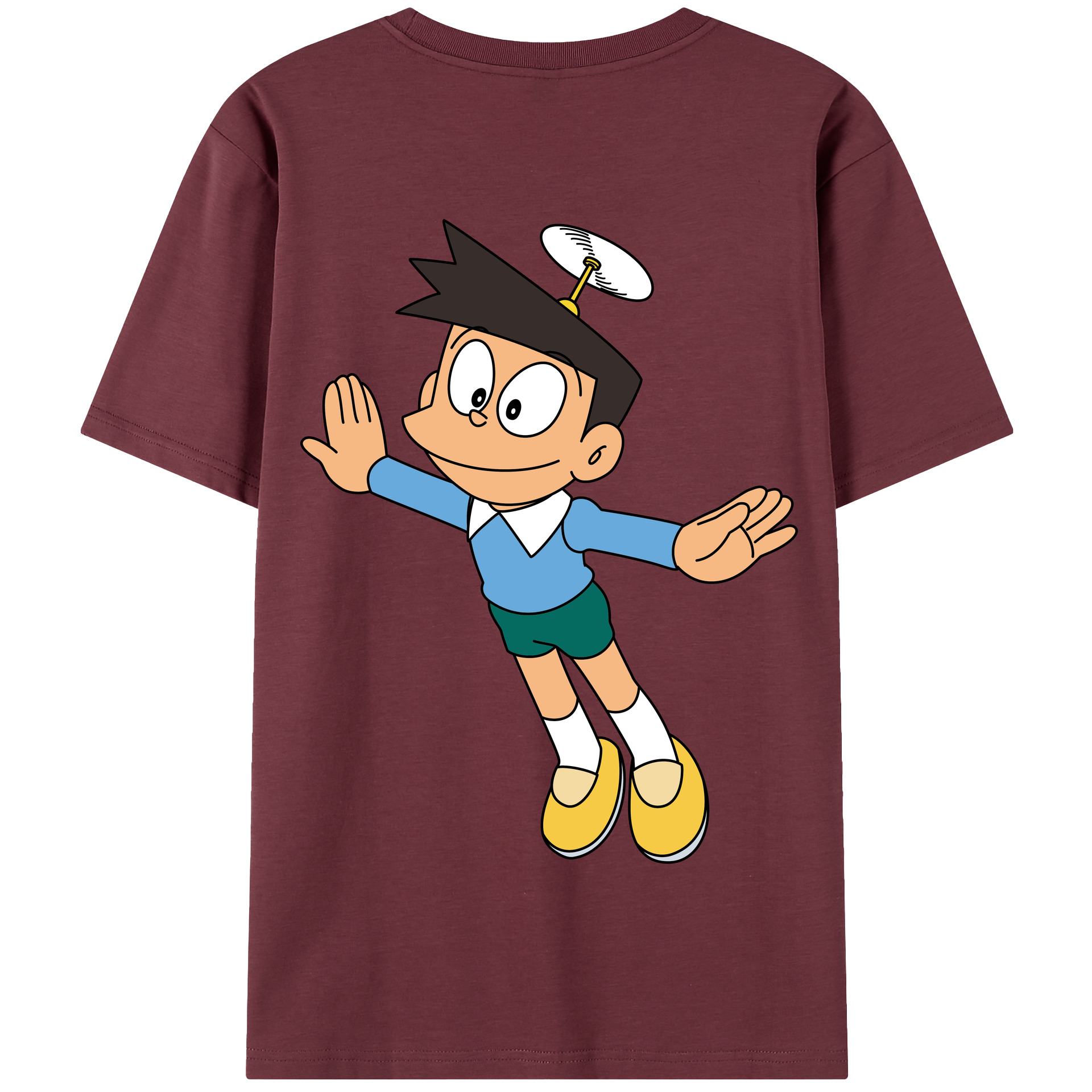 （画像用） ドラえもん 骨川 スネ夫 Doraemon Honekawa Suneo 綿100％半袖Tシャツ（背面プリント）